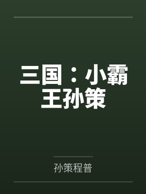 三国：小霸王孙策